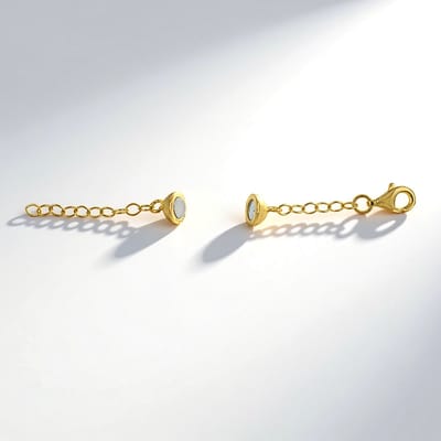 Cavill - Vergulde 925 Sterling Zilveren Ketting - 60 cm - Lichtgewicht, Slank, Met Veilige Magnetische Sluiting voor Dames