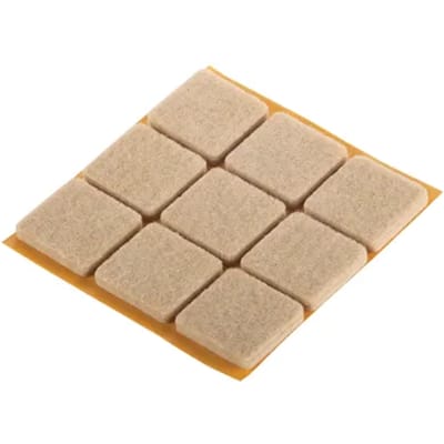 Fix-o-moll Viltpad Bigduo - Zelfklevend - Vilt - 25x25mm - Vierkant