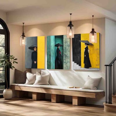 Picturetopicture - Canvas - 50x70 - Portret - Drieluik - Wanddecoratie - Uniek - Exclusief