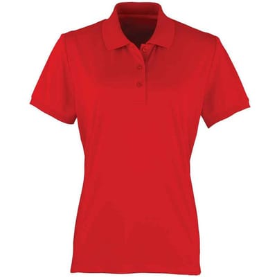 Premier Dames/Dames Coolchecker Poloshirt (Rood)