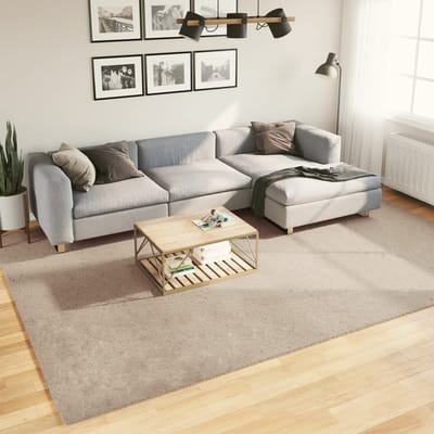vidaXL - Vloerkleed - HUARTE - laagpolig - zacht - wasbaar - 240x340cm - zandkleurig