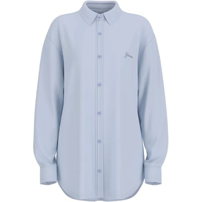 Oversized blouse met lange mouwen van popeline voor dames Guess