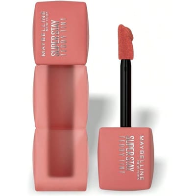 Super Stay Teddy Tint 15 Skinny Dip 5 ml – Lip Tint, Long-Lasting, For Women, Nude Pink, Suitable For Daily Wear