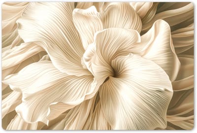 Placemats 45x30 cm - Placemat kunststof - 1 stuk - Abstract - Beige - Bloemen - Natuur - Borden onderleggers - Decoratie voor op tafel - Keuken tafeldecoratie accessoires - Vinyl onderlegger - Tafelversiering