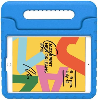 Just in Case tablet Hoes Kinderen geschikt voor iPad 9e generatie (2021) 10.2 inch / 8e generatie (2020) 10.2 inch / 7e generatie (2019) 10.2 inch - Kinderhoes Tablet Classic - Blauw