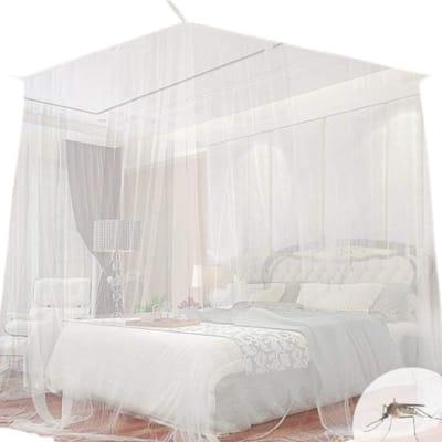 ZRSS® Klamboe XXL - 2 Persoons - Muskietennet met Opbergtas - Muggennet - 200 x 200 x 180 cm - Wit