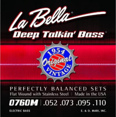 La Bella 0760M 'Original Style' Flatwound Bassnaren (52-110)