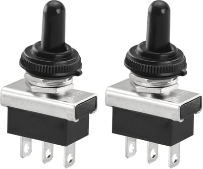 Allecto - Toggle Switch - Waterdicht - 12V - 25A - Perfect voor auto en motorfiets - Set van 2