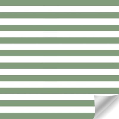 Papierrol Cadeaupapier – Streep Groen – 50 cm x 100 m – Wit Cadeaupapier met Groene Strepen – 60 grams – Duurzaam & Recyclebaar Inpakpapier