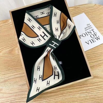 Luxe Dunne Neckerchief Sjaal Voor Vrouwen Satin Zijde Lintjes Bandana Dames Nek Das Polswikkel Sjaal Echarpe white
