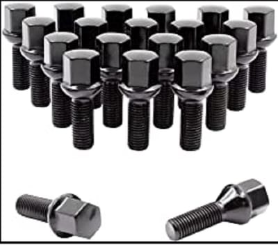 XR-Import wielbouten BolConisch R13 - M12x1.5 45mm - Zwart - Set van 20 bouten / M12x1,5 / M12 x 1,5 / M12 x 1.5