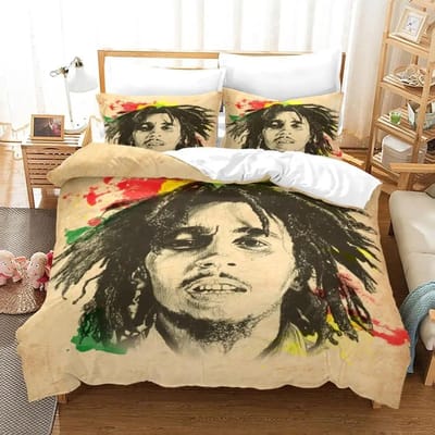 Bob Marley Dekbedovertreksets Muzieklegendes Jamaica Zanger Comfortabele Spreien Queen King Size Beddengoedsets Slaapkamerdecoratie EU Single 135x200cm