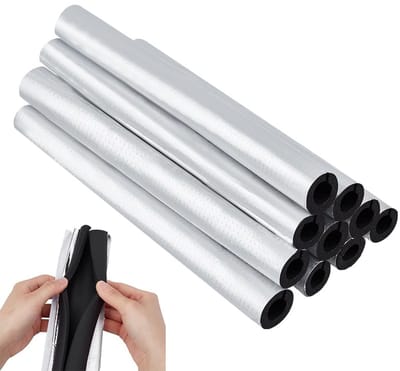 JHUBERS- Buisisolatie 10-pack - Zelfklevende Isolatie - UV-bestendig Schuimrubber - Vorstbescherming - Geschikt voor Buitenleidingen - 40,8 cm Lang