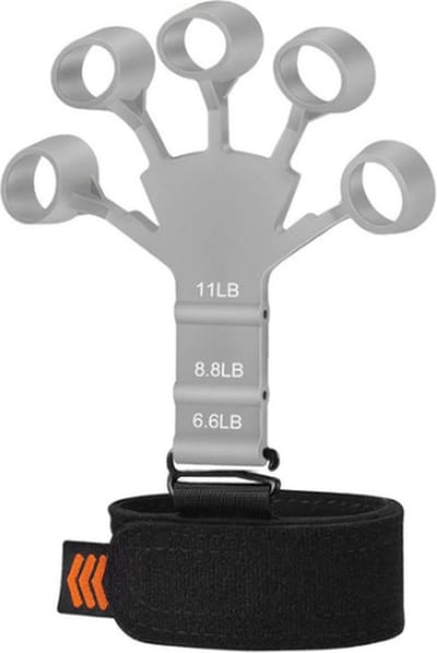 Grijs Siliconen Gripster Grip Strengthener Vinger Brancard Hand Grip Trainer Gym Fitness Training En Oefening Hand Strengthene