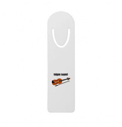 Hacebo® - viool met eigen naam metalen boekenlegger - Viool - muziek liefhebbers - iemand die houdt van violen - verjaardag - cadeau - kado - geschenk Bladwijzer boekenleggers - 12.7 cm x 3.2cm