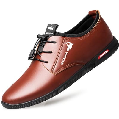 Herenschoenen Leer Koreaanse Versie Alles-match Heren Casual Schoenen Zakelijk Brits Kleding Leer Schoenen Heren Ademend Casual Waterdicht Kokschoenen 44
