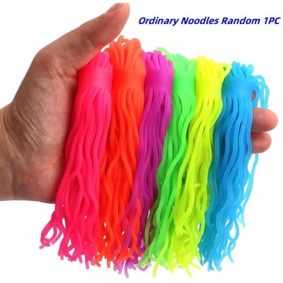 Corde élastique extensible lumineuse en TPR pour nouilles spaghetti italiennes, jouets Fidget pour évacuer la tension et la décompression pour enfants et adultes, soulagement anti-stress