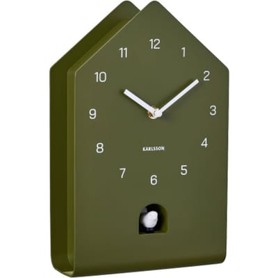 Karlsson Wandklok Fino Cuckoo - Groen - 9.3x17.2x28.5cm - Wandklok Modern