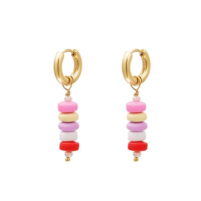 Oorbellen Dangling beads Pink - #summergirls collection