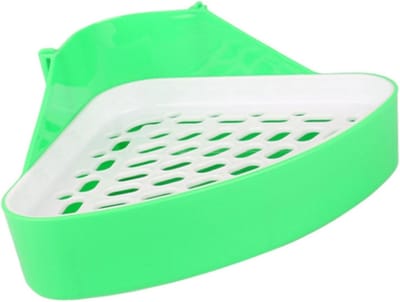 Huisdier Toilet Trainer - Kooi Toilet - Kooi Schoonhouden - Afneembaar Ontwerp - 24.5 x 17.5 cm - Groen