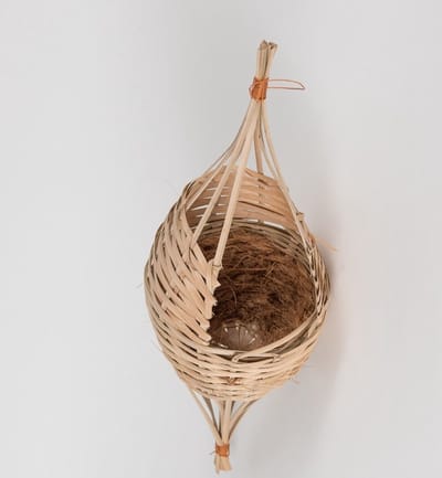 Bamboe nest voor wildzangvogels - Vogelhuisje - Nestkastje - Vogel Huis - Bamboe nest voor wildzangvogels - Nesten voor wildzang vogels - Nesten - Nestkasten / vogelhuisjes - Groenling (carduelis chloris)