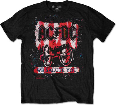 AC/DC - We Salute You Bold Heren T-shirt - XL - Zwart