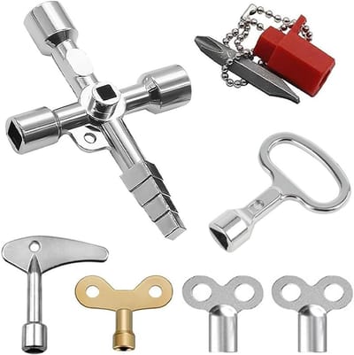 Solidchoice - Set van 6 Universele Sleutels voor Meterkasten