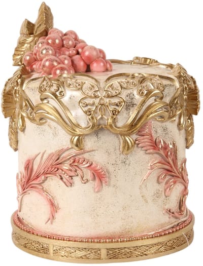 Baroque - Decoratief beeld of figuur - Decoratie Taart 30 cm - Roze - Resin - 30x24x25 - Polyresin