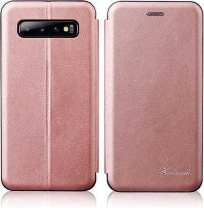 Flip Case met Kaarthouder en Magneetsluiting voor Galaxy S10 Plus – Roze Goud