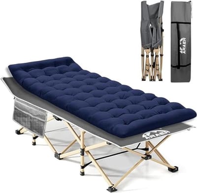 Draagbaar Opvouwbaar Campingbed voor Volwassenen en Kinderen - 450 lbs Capaciteit met Draagtas