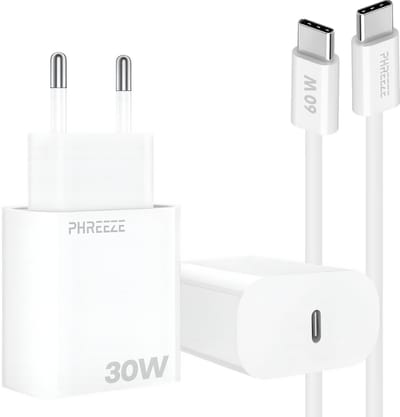 30w Power Delivery oplader met usb C poort met usb C kabel 1m snellader