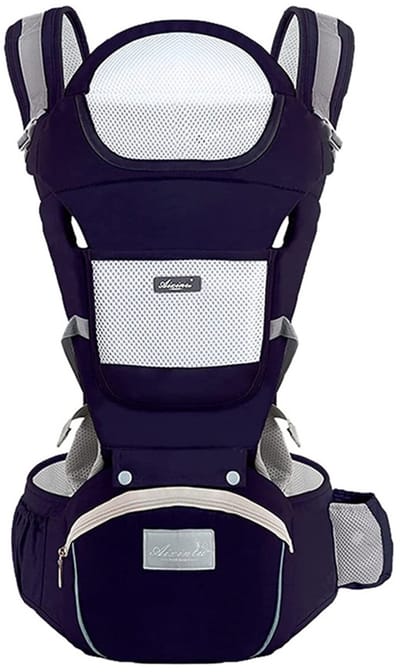 Ergonomische Baby Draagzak Comfort Serie – Multifunctionele Draagzak – Donkerblauw – Voor Pasgeborenen tot Peuters – Met Heupzitje