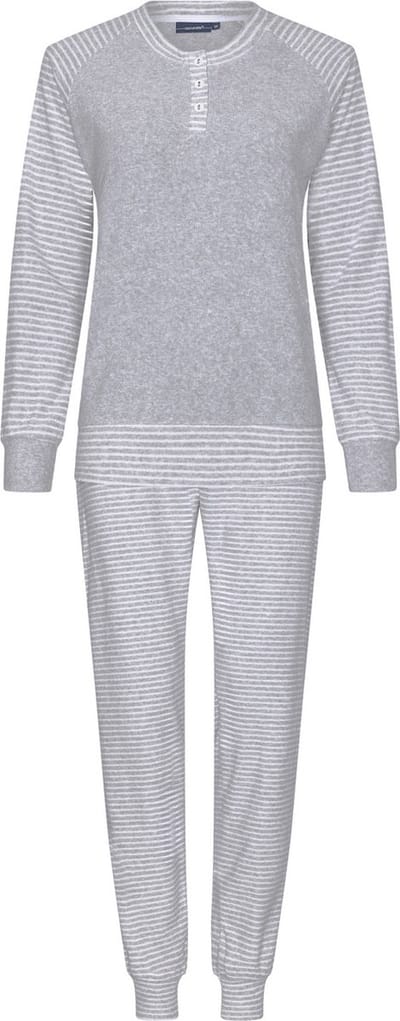 Grijze badstof pyjama Pastunette - Grijs - Maat - 44