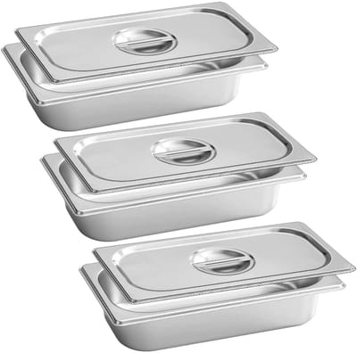 Dailygoods- Bakplaten 3-delig - Rechthoekig - Roestvrij Staal - Met Deksel - Vaatwasmachinebestendig - 32,5 x 17,5 x 6,5 cm - Bakvormen