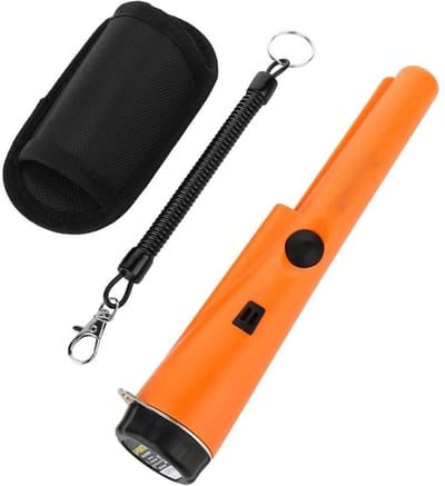 GELLDG Metaaldetector Pinpointer - Professionele detectorstok - Waterdichte handdetectorstok - Schatzoekdetector - Pinpointdetector - Riem en holster - Geschikt voor volwassenen en kinderen - Oranje
