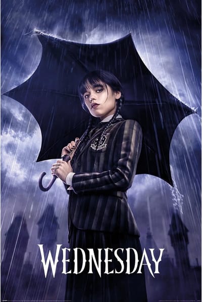 Wednesday Downpour Poster meerkleurig - Papier - Fan merch, Horror, TV-series