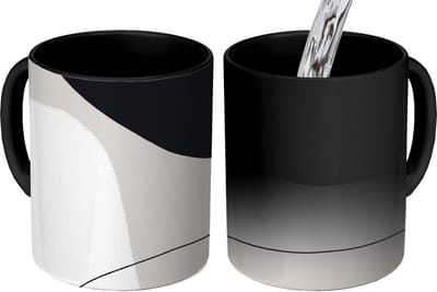 Magische Mok - Foto op Warmte Mokken - Koffiemok - Vormen - Abstract - Design - Magic Mok - Beker - 350 ML - Theemok