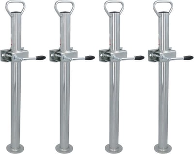 Valstandaard Set - Stabiliserende Steun - Aanhanger Stabiliseren - Verzinkt Staal - 48x700mm - Zilver