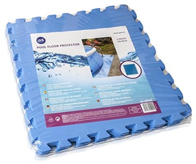 Pool bodembeschermer 9 stuks 8 mm dik blauw 51 x 51 cm