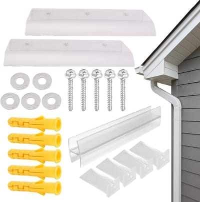 Deur en raamluifel - Overkapping transparant - Bescherming tegen weer - Frameloos design - 40 x 120 cm - Transparant