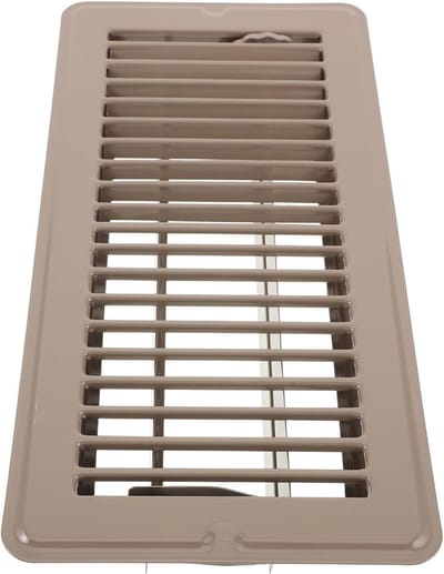 Metalen Vloerrooster - Ventilatierooster Afdekking - Luchtstroom Beheer - Veilige Gladde Randen - 29 x 14 cm - Donkerbruin