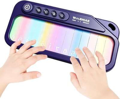Kinder Piano Speelgoed - Muziek Speelgoed Instrument - Muzikale Ontwikkeling - Lichtgevend Toetsenbord - 177 x 88 x 4 cm