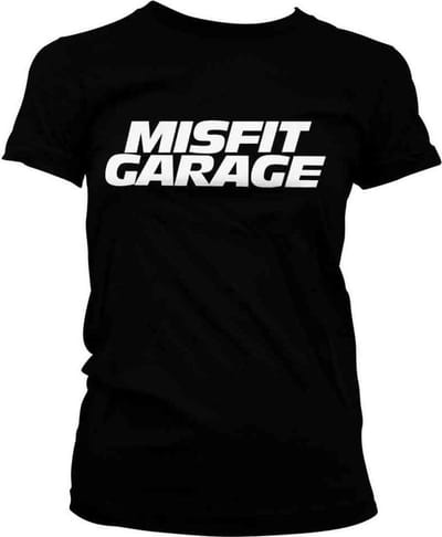 Misfit Garage Dames Tshirt -S- Logo Zwart
