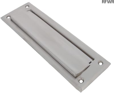 RFWR® Brievenbus voor Muren of Deuren - 254 x 73 mm, Opening 198 x 48 mm, Robuust Roestvrij Staal, Eenvoudige Installatie en Elegant Design, Zilverkleurig