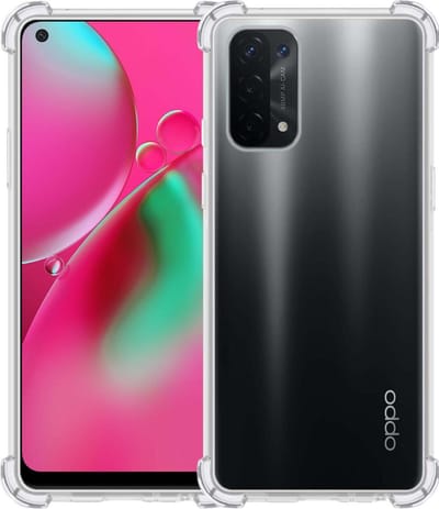 Hoesje Geschikt voor OPPO A74 5G - Sterk & Shockproof - Siliconen Case - Back Cover - Telefoon Hoes Shock Proof - Transparant