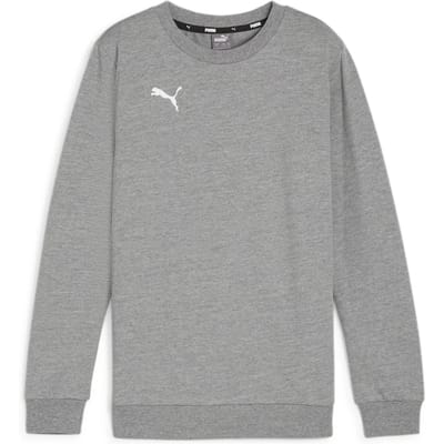 PUMA teamGOAL Casuals Crew Neck Sweat Jr Jongens Sporttrui - Medium Gray Heather-Puma White