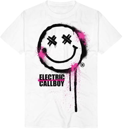 Electric Callboy Spray Smile Heren T-shirt - wit - S