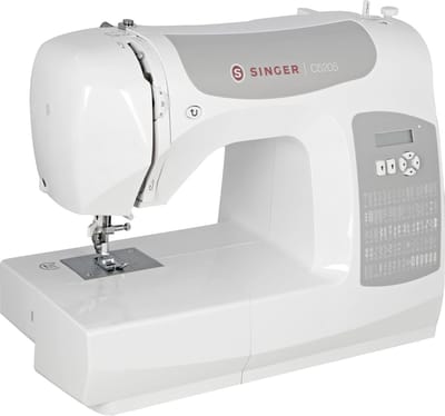 Naaimachine met Vrije Arm en Aanschuiftafel - Wit/Grijs