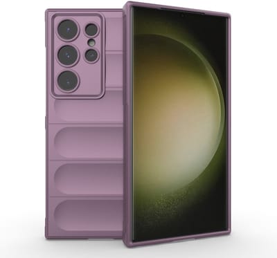 Solidenz AeroGrip geschikt voor Samsung Galaxy S24 Ultra hoesje - Paars