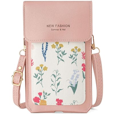 Sac de téléphone portable pour femmes messenger nouveau mode petite sacoche sac à bandoulière pink multicolore
